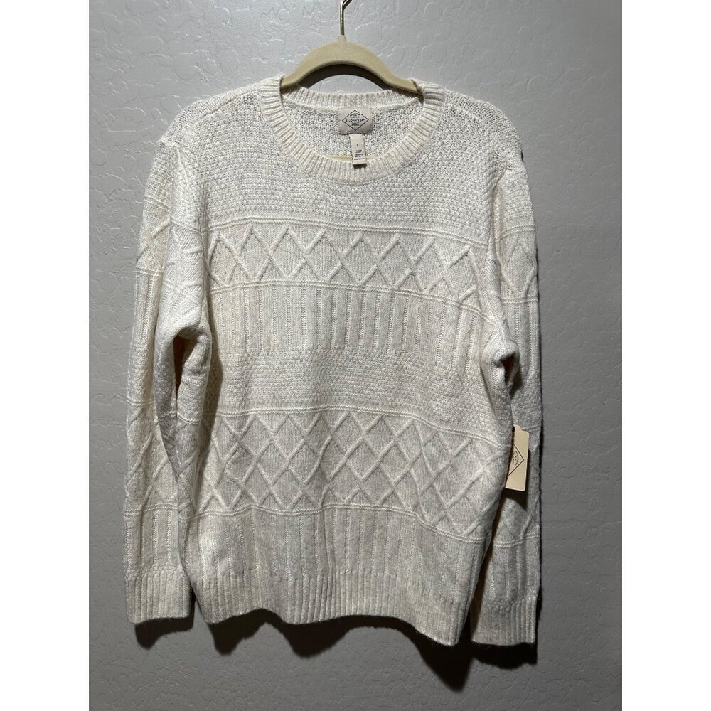 St. John's Bay crew neck long sleeve pullover sweater size L NWT